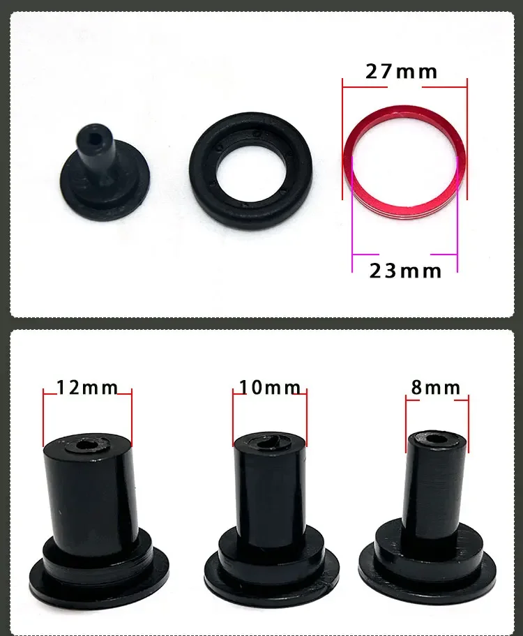 TAKEDO 5 UNIDS/BORSA 27 #   Anillo de aluminio con extremo a tope de control de bobinado para reparación de componentes de construcción de varilla de carpa a tope, accesorio de varilla DIY - imagen 2