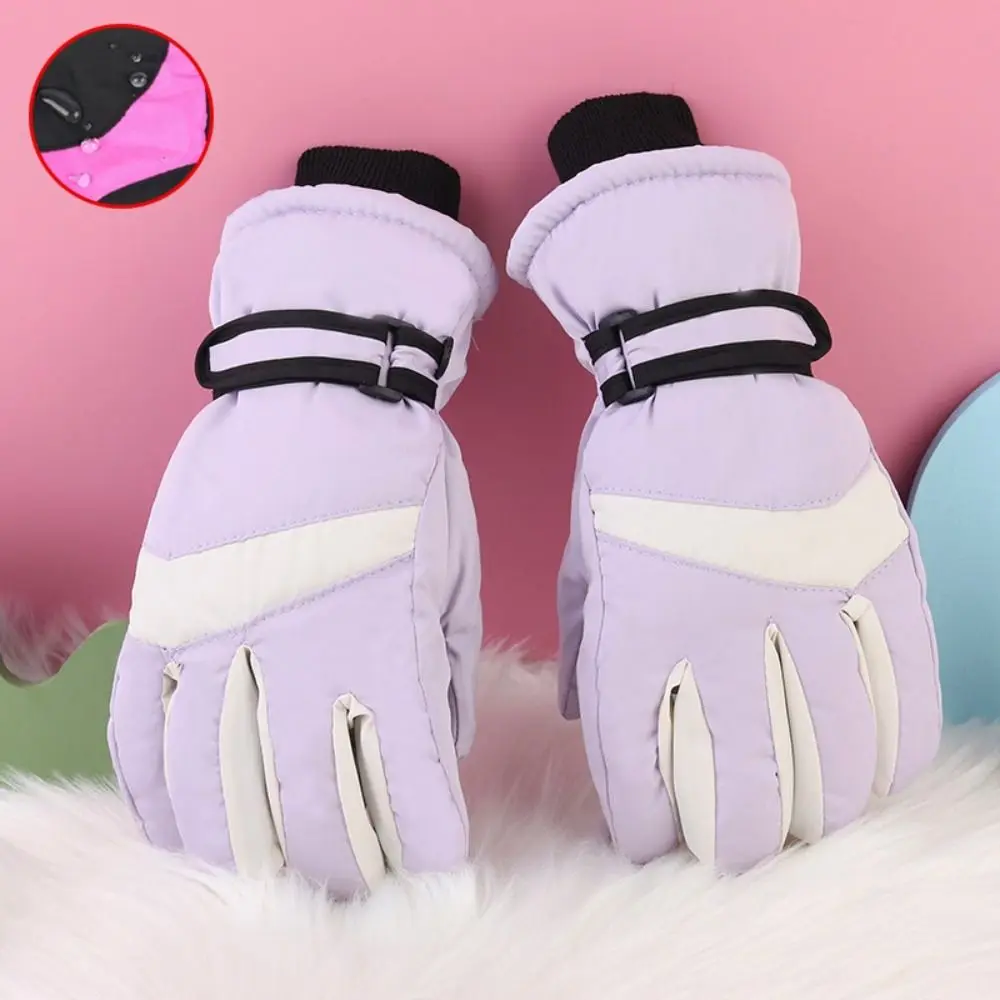 Prácticos guantes de esquí impermeables, guantes antideslizantes gruesos para niños, manoplas cálidas de invierno - imagen 2