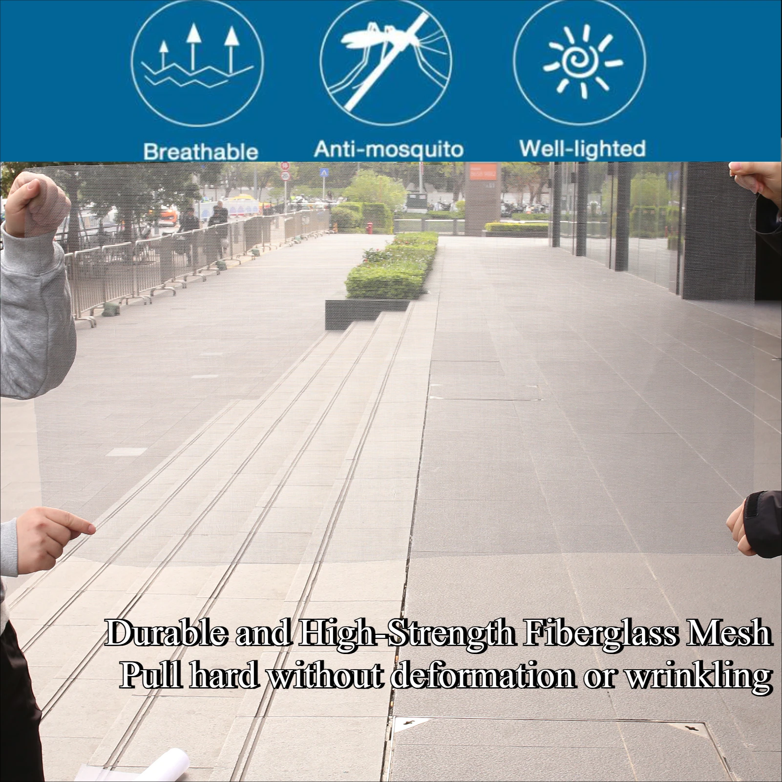Malla de fibra de vidrio para ventana, malla para cubrir ventanas y puertas, malla fina para mantener moscas, mosquitos, insectos, insectos - imagen 3