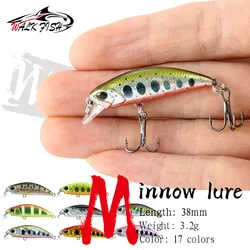 WALK FISH 38Mm 3,2G Mini Señuelos de Pesca de pececillo hundido Jerkbaits Peche cebo Artificial Wobbler señuelo para pesca de carpa lubina y trucha
