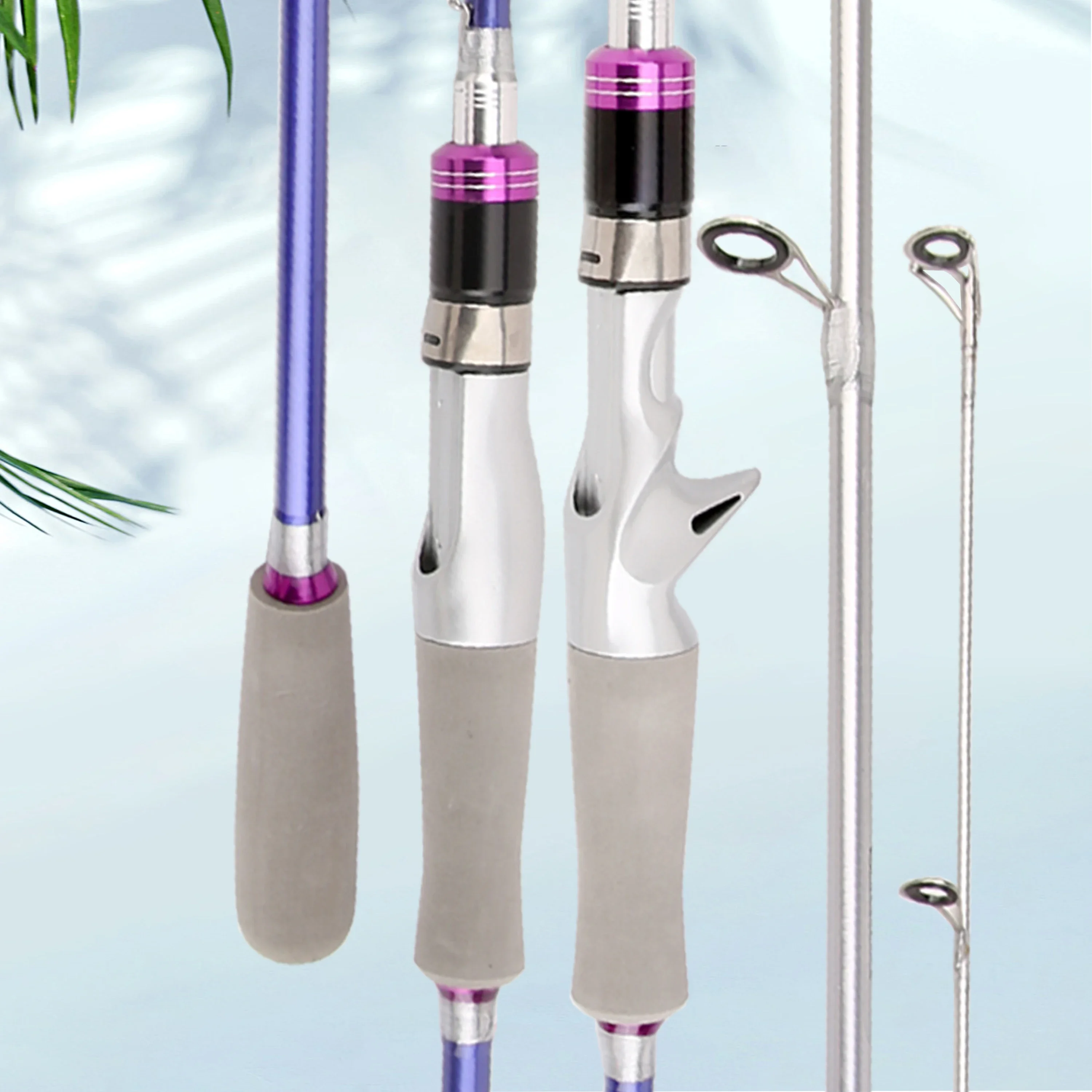 Caña de pescar con señuelo GHOTDA, caña de pescar de fibra de carbono de 2 secciones, 1,65 m/1,8 m, caña de viaje giratoria/fundida, aparejos de Pesca, Bait3-20g - imagen 3