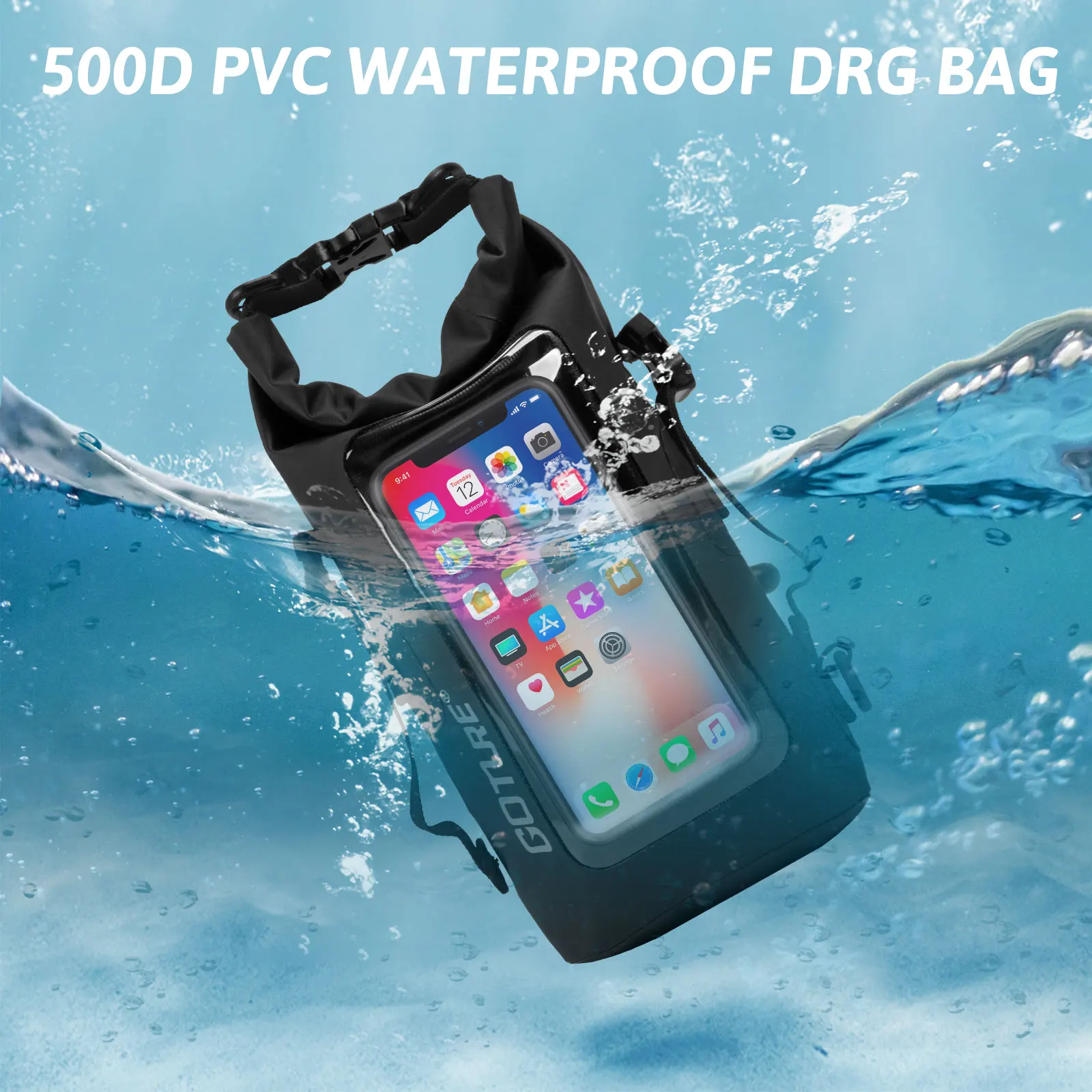 Goture Bolsa impermeable para móvil – Funda sumergible con correa pesca - imagen 4