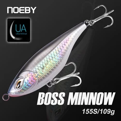 NOEBY Boss-señuelo de pesca Stickbait, 155mm, 109g, Twitch en alta mar, hundimiento, cebo duro Artificial, atún GT, Señuelos de pesca de agua salada