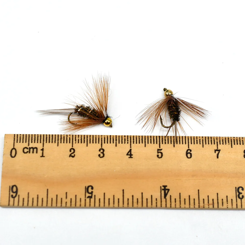MNFT 10PCS 10 #   Cabeza de cuentas de tungsteno dorado para trucha, moscas de pesca, mosca húmeda - imagen 4