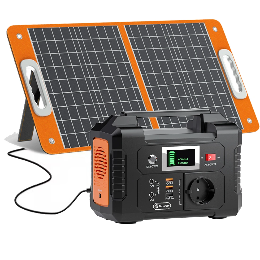 Flashfish E200 Generador Solar Portátil 200W con Panel 60W