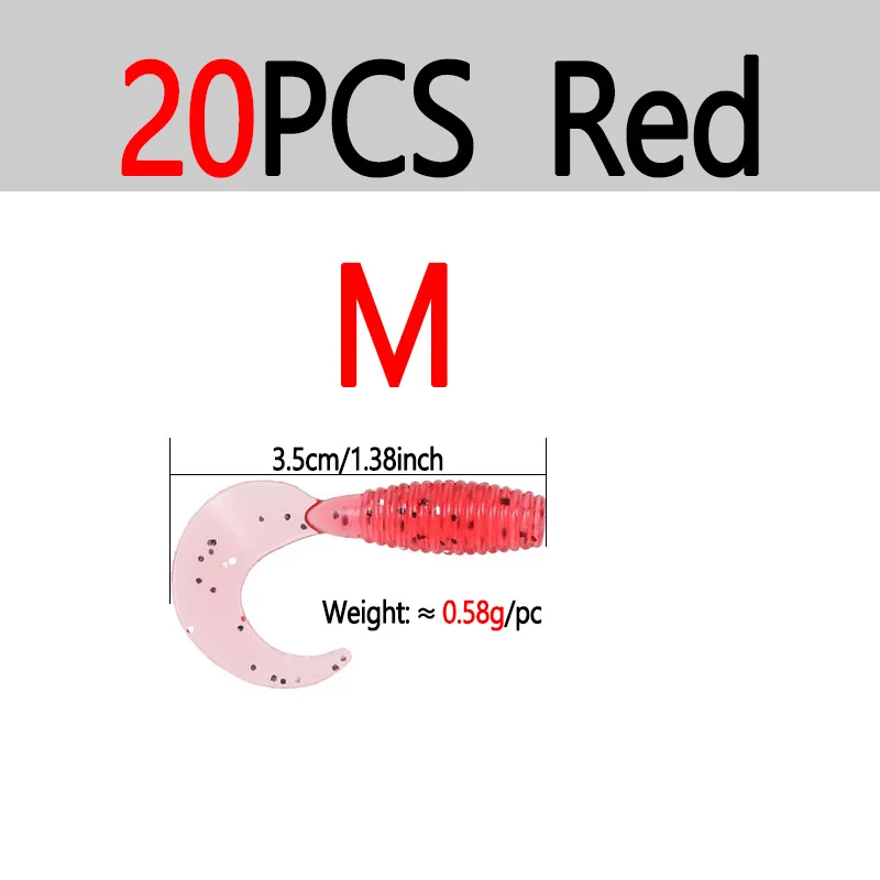 20pcs Red M