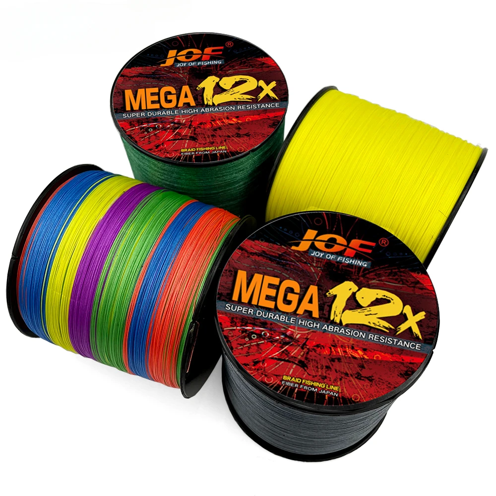 JOF-sedal de pesca trenzado multifilamento, 12/16 hebras, 100M, antiabrasión, súper fuerte, 25-200LB, 4 colores para todas las opciones de agua - imagen 2