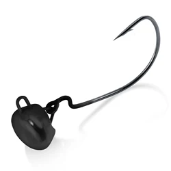 3/5 Uds Ned Rig cabezales de plantilla sin malezas gancho de cabeza de plantilla oscilante para Crappie Swimbait EWG gancho de espacio ancho bajo de agua dulce