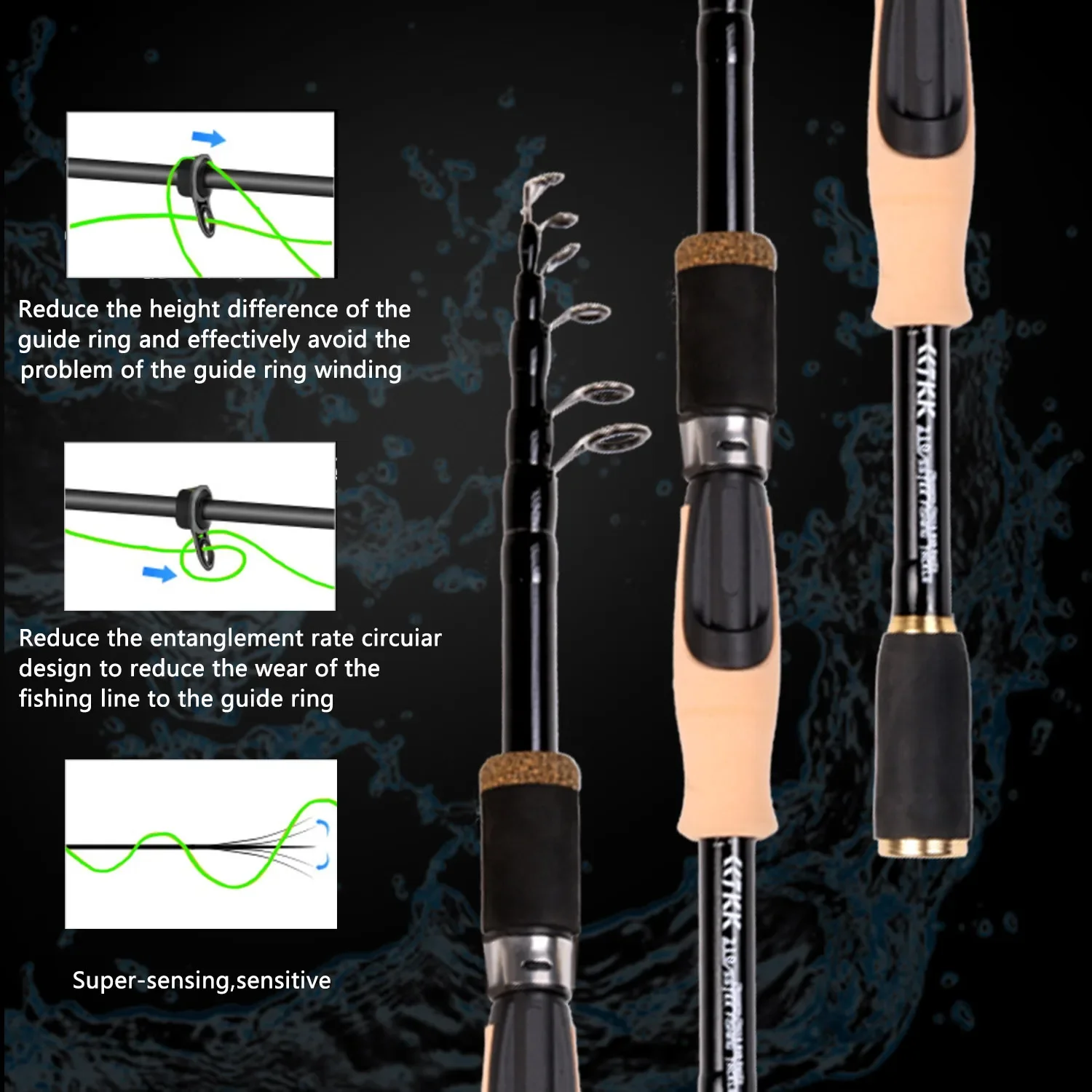 Experiencia en el rendimiento de pesca mejorada con nuestro diseño de anillo de guía avanzado