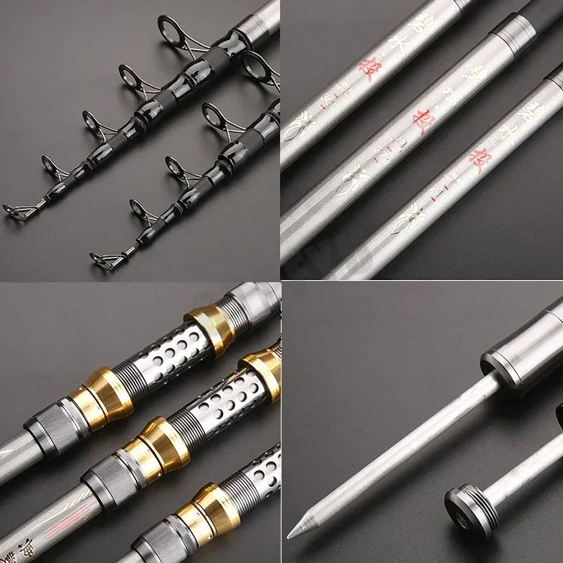 Cañas de pescar giratorias telescópicas superduras, caña de arena ultraligera de tiro largo, caña de distancia, caña de lanzamiento de alta calidad, 1,8 M-3,6 M - imagen 5