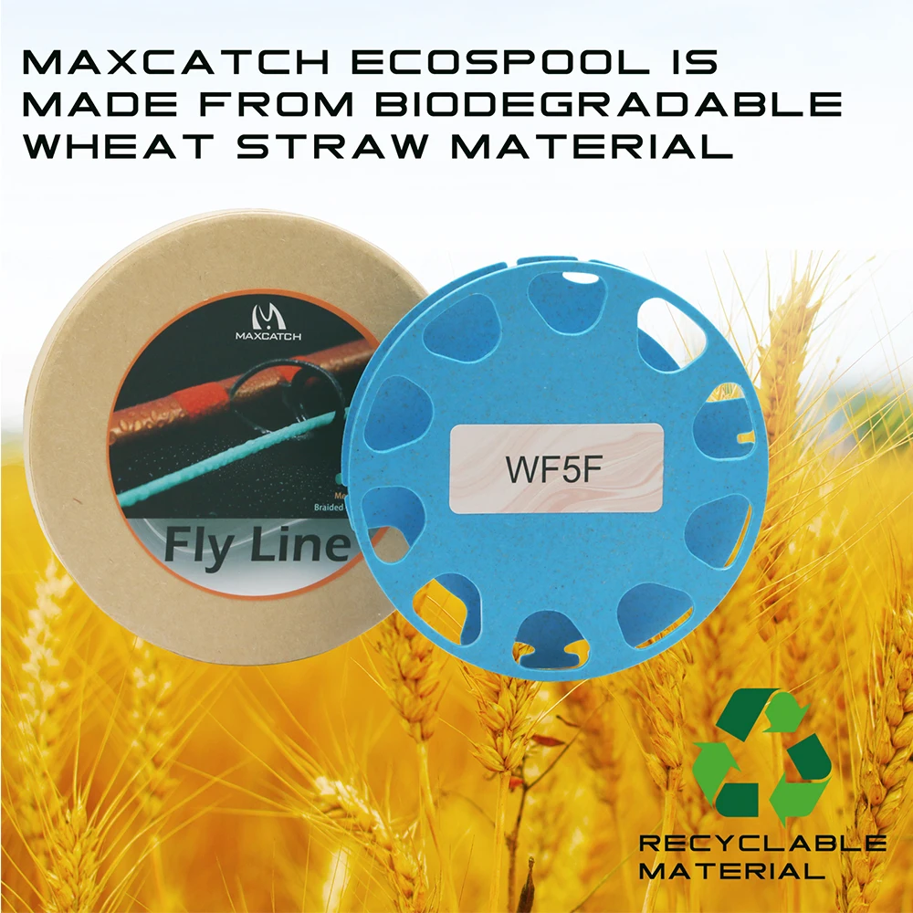 MAXCATCH Carretes de línea de mosca, paja de trigo biodegradable y soporte de línea de plástico para fácil almacenamiento, transporte, organizador de hilo de línea de mosca - imagen 2