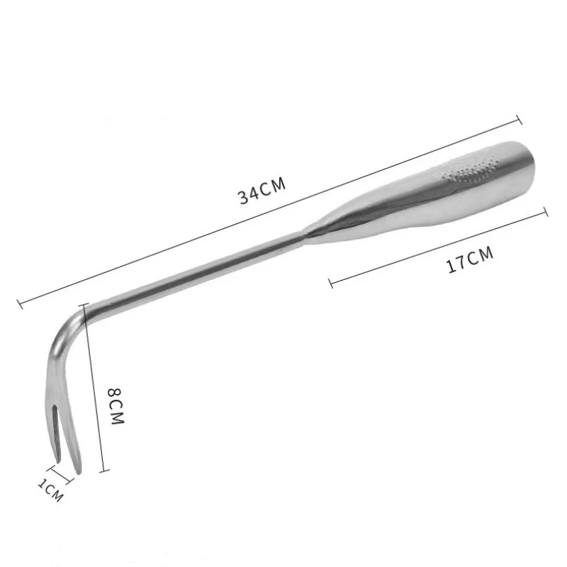 Herramienta de eliminación de deshierbe de jardinería, gancho de acero inoxidable para excavación, abridor de ostras multiusos, pesca en el mar al aire libre - imagen 2