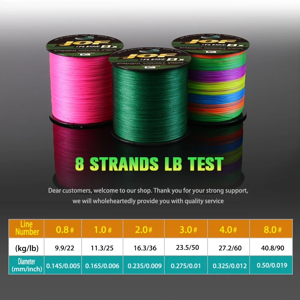 JOF 8 Strands Braided Fishing Line 300M Japan X8 PE Multifilament braided fishing line Carp fishing accessories fishing Pesca - imagen 2