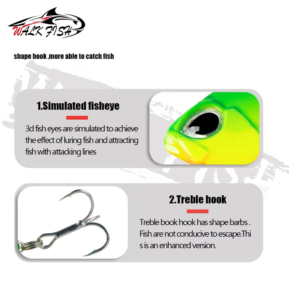 Señuelo Vibratorio WALK FISH con cola giratoria para pesca en mar - imagen 4