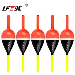 FTK 5 uds flotador de pesca Slip Bobber 2g/4g/6g balsa flotadores de pesca de madera boyas para tipo de pez lubina carpa Bobbers deslizantes de agua dulce