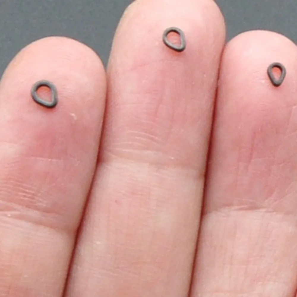 Conector de pez de Metal negro 2025, anillo de aplanamiento, aparejos de línea, anillos divididos de pesca, círculo antidomeno, elipse, giratorio, pesca a presión - imagen 3