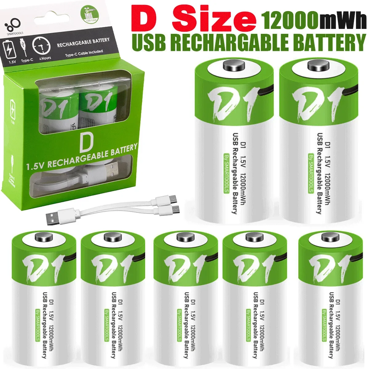 Baterías recargables USB tipo C Li-ion para cocina de gas - imagen 4
