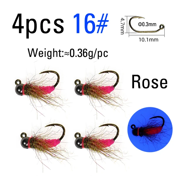 4pcs Rose size 16