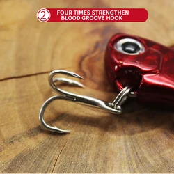 ToplineTackle Señuelo giratorio VIB de metal para lubina y trucha