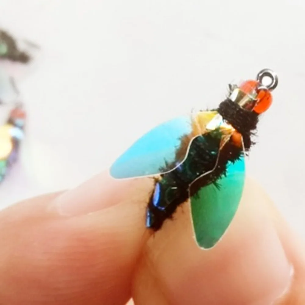 1/5 Uds aparejos de moscas cebo de pesca con mosca biónico Kit de Señuelos de Pesca con mosca anzuelo de pesca con mosca plantillas de trucha accesorios de pesca - imagen 3
