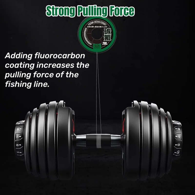 Sedal de pesca de nailon, hilo de monofilamento japonés, superfuerte, revestimiento de fluorocarbono, línea principal Invisible, pesca de carpa de hundimiento rápido, 200M pesca accesorios de pesca pesca accesorio - imagen 5