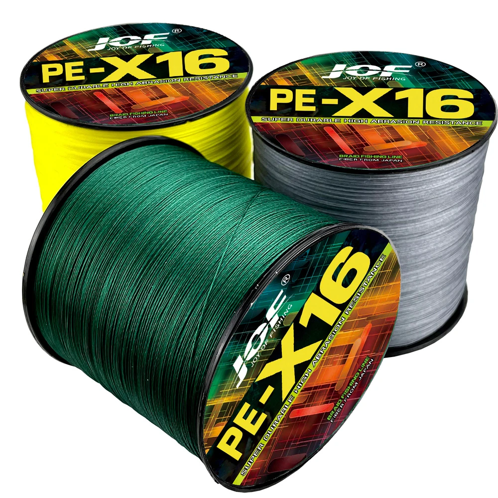 JOF-sedal de pesca trenzado de 16 hebras, 100M-1000M, núcleo hueco, PE, X16, extremo fuerte, Japón, 25LBs-200LBs, alambre de pesca de diámetro 0,16mm-0,8mm - imagen 4