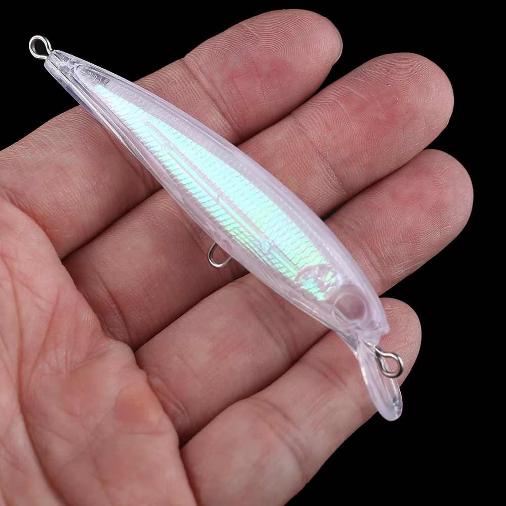 Chan'sHuang 20 piezas cebo en blanco sin pintar, sonajero holográfico para buzo poco profundo, pececillo, 9cm, 6,2g, pesca Artificial hecha a mano DIY - imagen 5