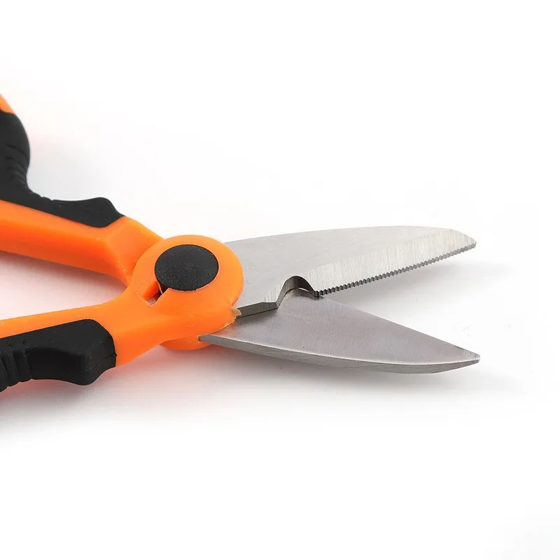 Tijeras de electricista multifuncionales para pesca, tijeras de alambre aisladas, tijeras de chapa de Metal, tijeras de línea de pesca dentadas, 1-3 uds. - imagen 5
