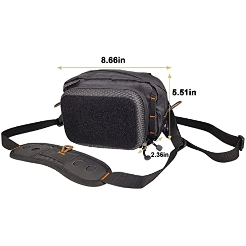 EUPHENG-cofre de pesca multifuncional, negro, peso ligero, para pesca en río, lago, mar, Wading - imagen 2