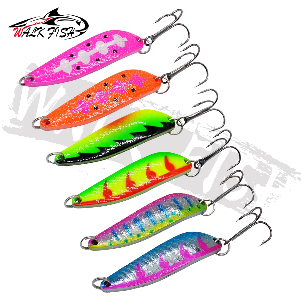 Cuchara Metálica Walk Fish con Lentejuelas – Trucha y Lubina - imagen 4