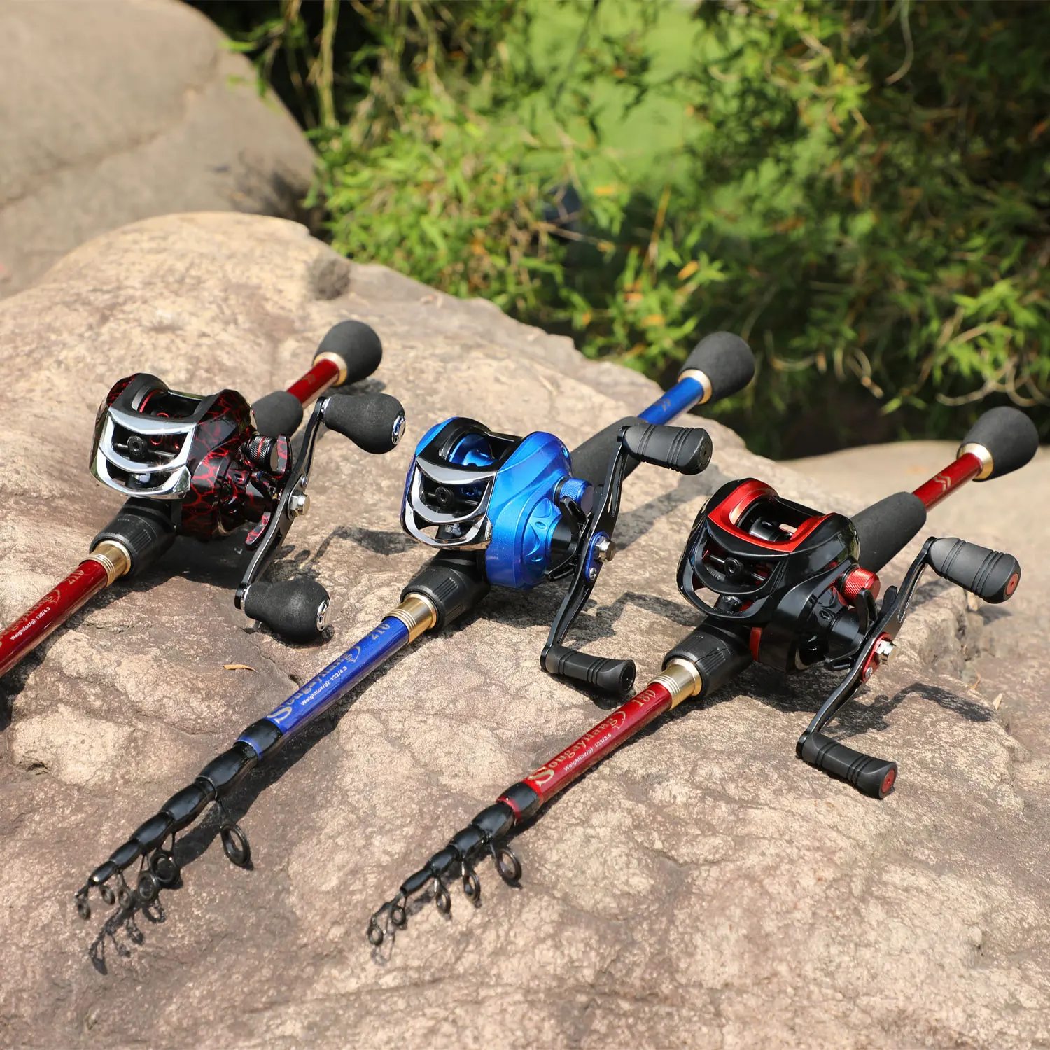 Combo pesca viaje Sougayilan caña 2,4 m y carrete 12+1BB portátil - imagen 5