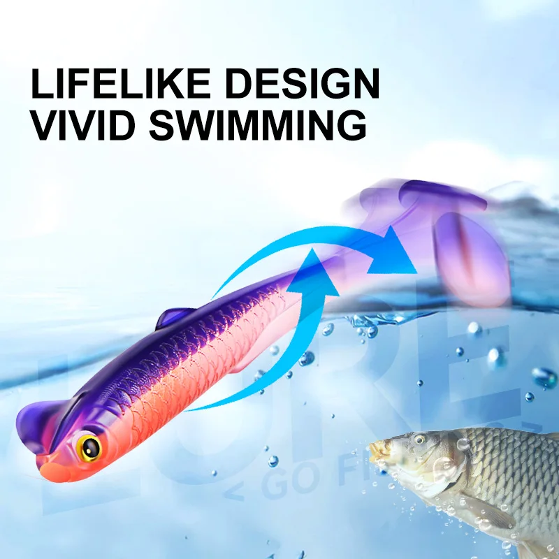 WEIHE 6 uds 7 colores T-Tall señuelo de pez suave pez colorido señuelo biónico cebo suave - imagen 5