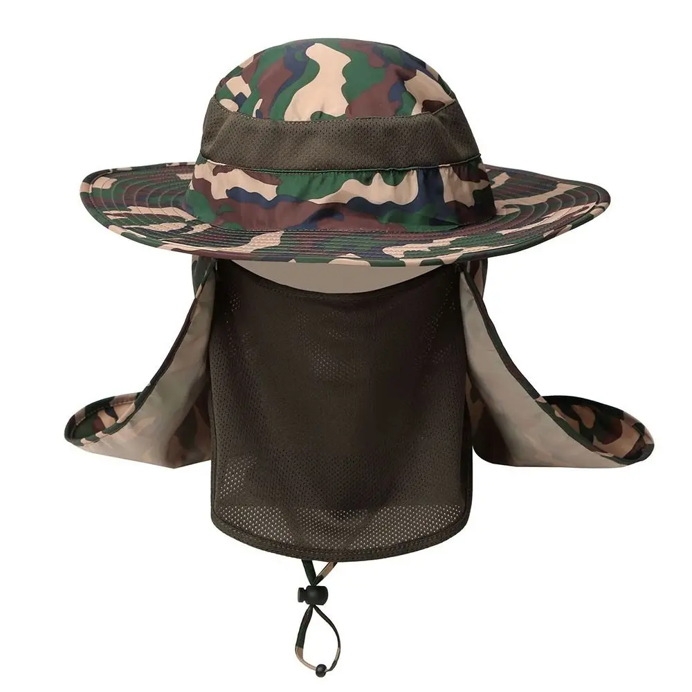 Sombrero de ala ancha para hombre y mujer, sombrilla de pescador, impermeable, a prueba de viento, protección solar UV, sombrero de cubo para exteriores - imagen 4