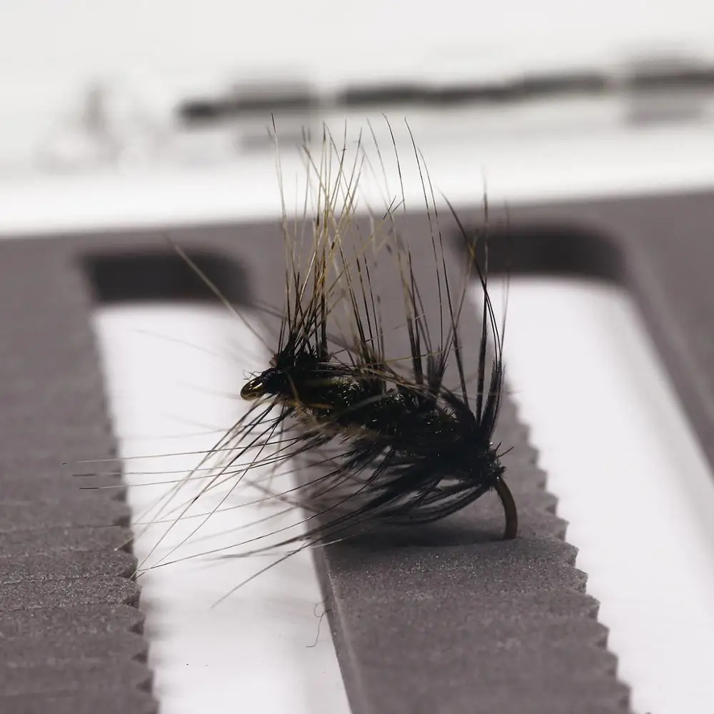 Wifreo-moscas secas para pesca, 10 piezas, mosquito, mosca seca, trucha, Pan, pez, besugo azul, 10 # - imagen 2