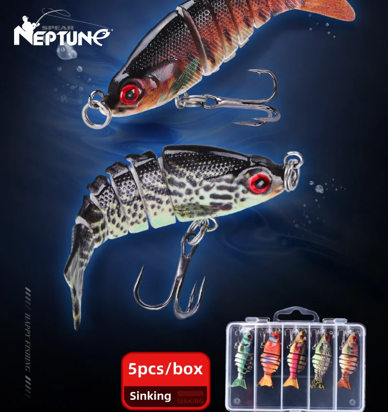 Wobblers swimbait de cebo duro multisección que se hunde