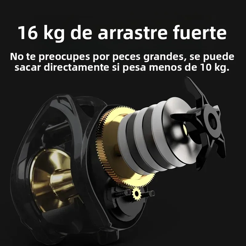 Carrete CHILENT Slow Jigging 6.3:1 – Cuerpo de carbono y doble manivela - imagen 2
