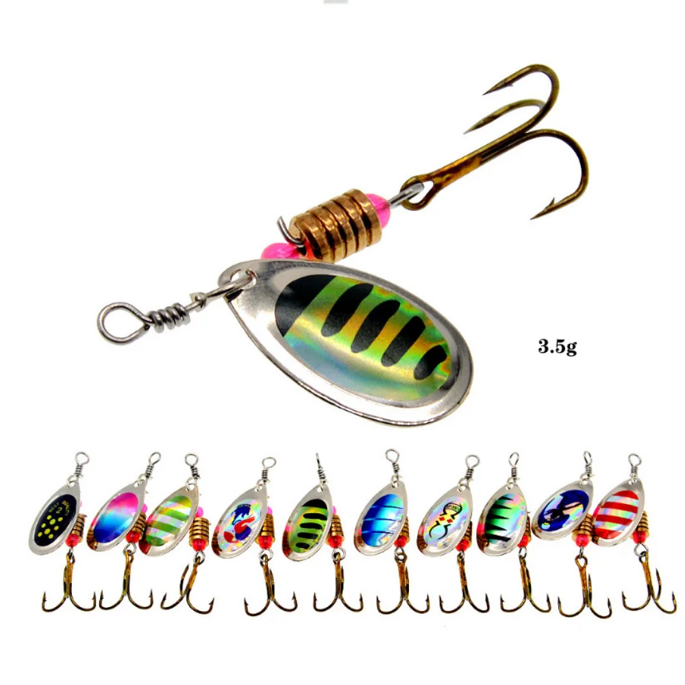Señuelo de pesca giratorio de cuchara giratoria de Metal, juego de 16 Uds., Spoonbait Crankbaits Spinnerbait Wobblers para Lucio, Kit de ganchillo, cebo Artificial - imagen 3