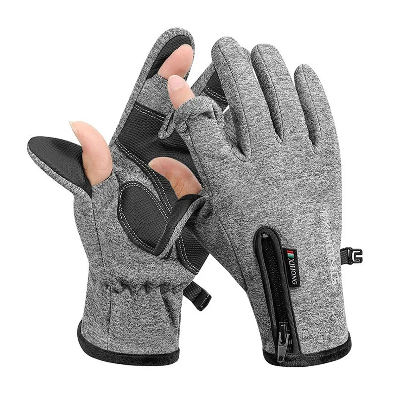 Guantes cálidos para ciclismo, manoplas de felpa a prueba de viento para otoño e invierno, guantes con pantalla táctil y dedos completos para ciclismo, montar, esquiar y pescar 2026 - imagen 5