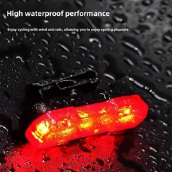 Luz LED trasera bicicleta impermeable intermitente alto brillo