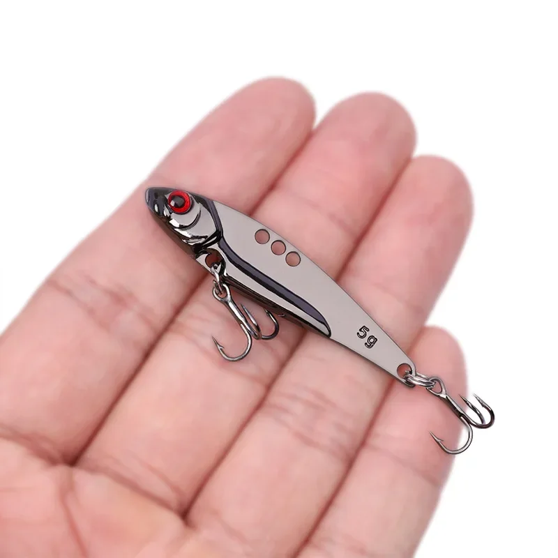 OUTKIT-señuelo de pesca con cuchara VIB, cebo de pesca giratorio de Metal de 3,5-7g, Crankbait, lubina, cebos duros artificiales, cigarra VIB, aparejos de pesca - imagen 5