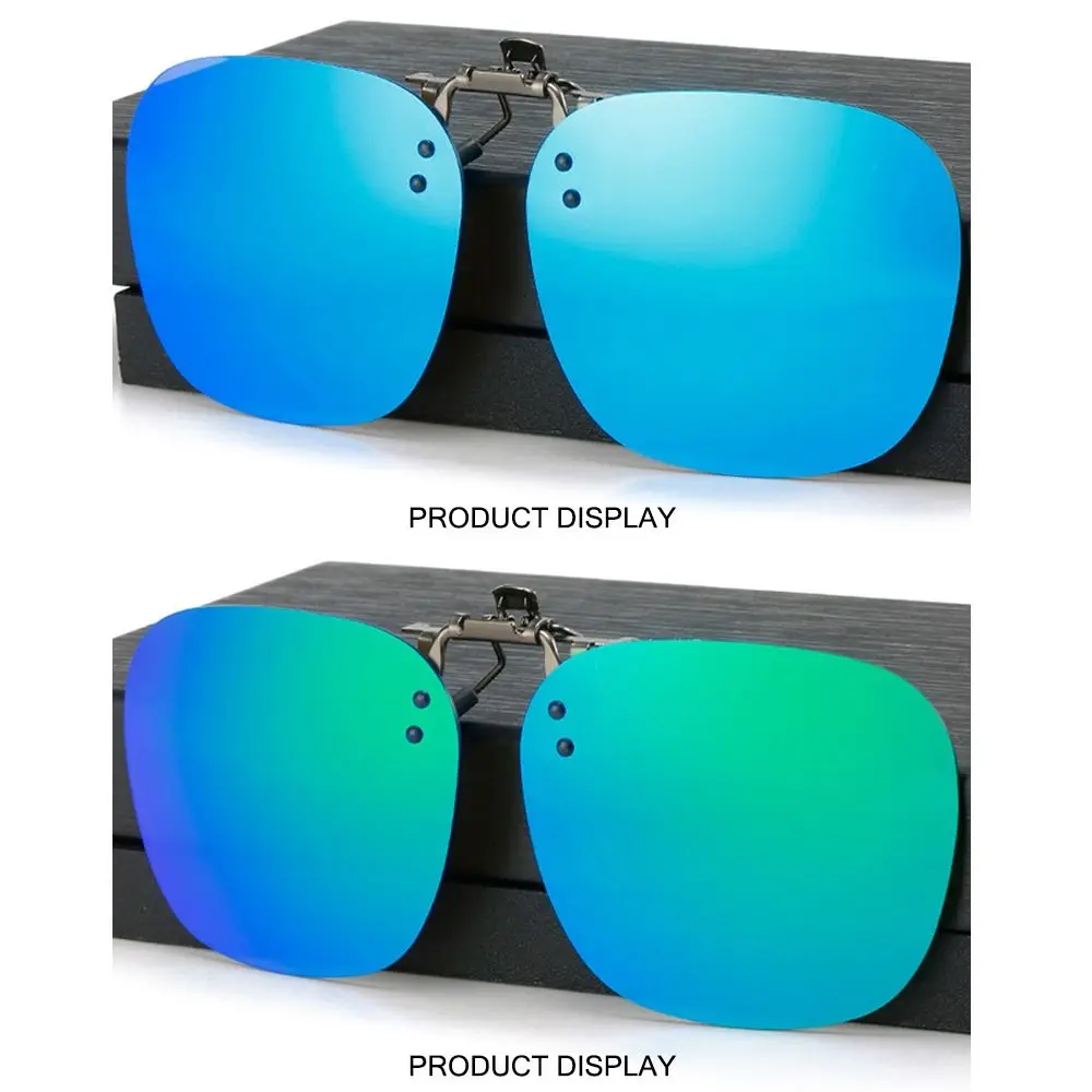 Gafas de sol polarizadas con clip de metal abatibles UV400 poligonales