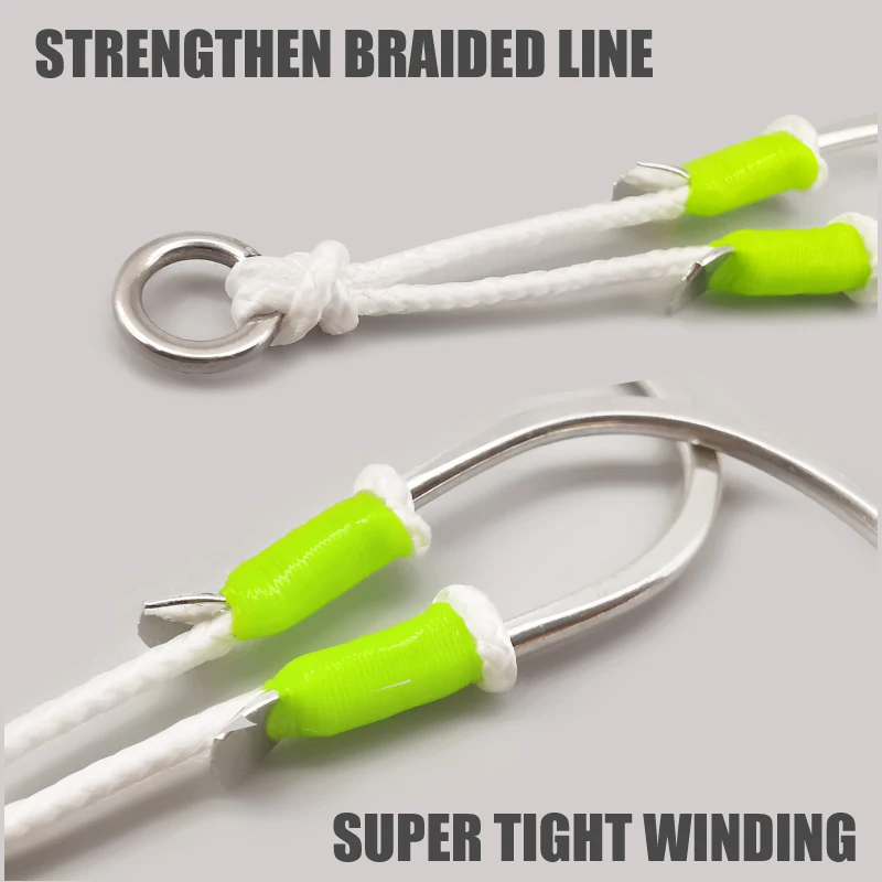 3-SJ Anzuelos assist dobles slow jigging fluorescentes para sargos mar
