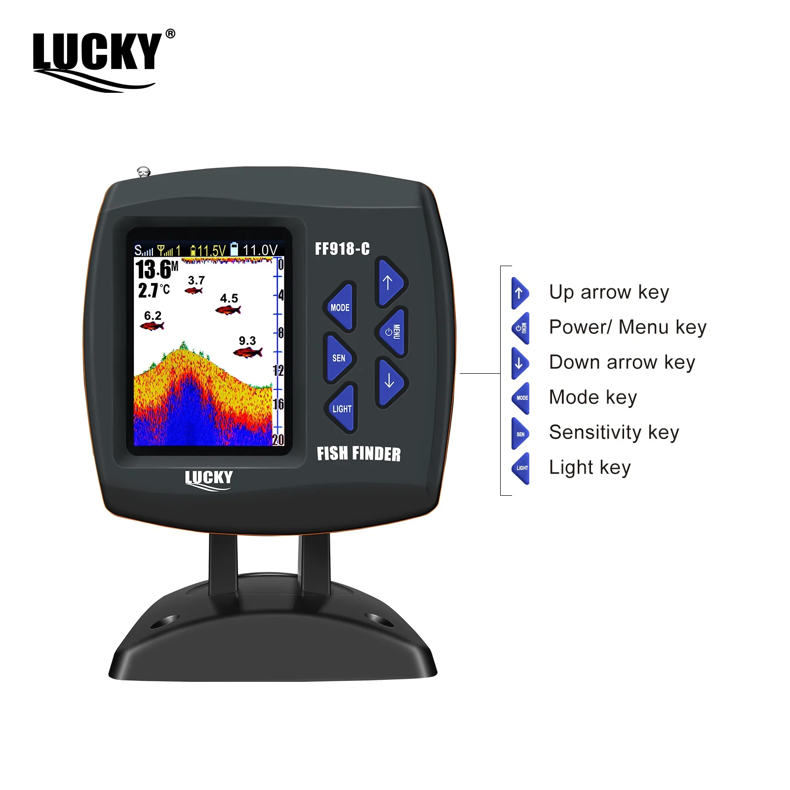 LUCKY FF918 Control remoto cebo barco buscador de peces 3,5 "LCD alcance perating 300m rango de profundidad 100M inalámbrico - imagen 3