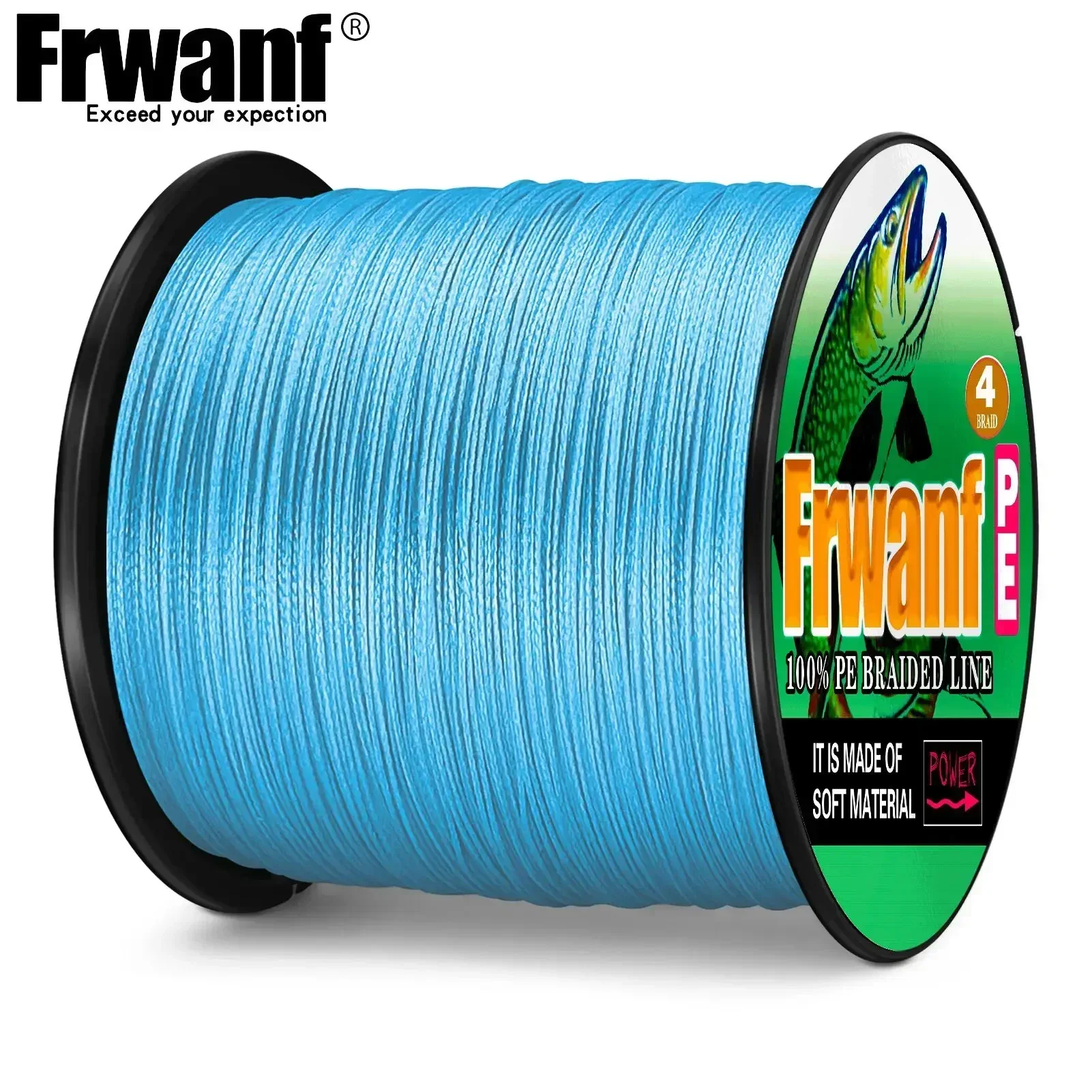 Frwanf-sedal de pesca trenzado de PE, 4 hebras, 2-100LB, 2000M, línea multifilamento trenzada japonesa, alambre de pesca súper fuerte, agua dulce de mar - imagen 2