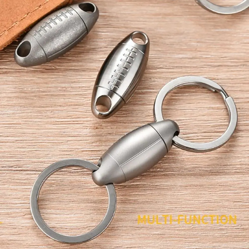 Llavero portátil de aleación de titanio de alta calidad ultraligero 360 ° Llavero giratorio para coche, llavero EDC, herramienta pequeña para exteriores - imagen 4