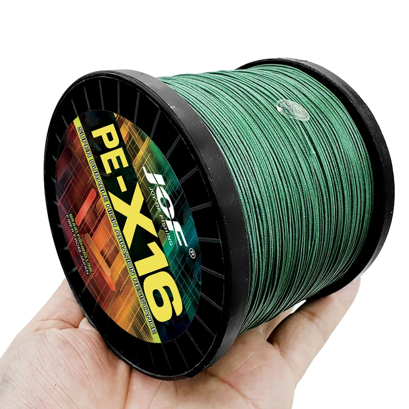 Línea de Pesca trenzada de 16 hebras, 1000M, 500M, X16, cable trenzado de Pesca de carpa, 25LB ~ 200LB, tiro largo, PE, superpotencia, multifilamento - imagen 4