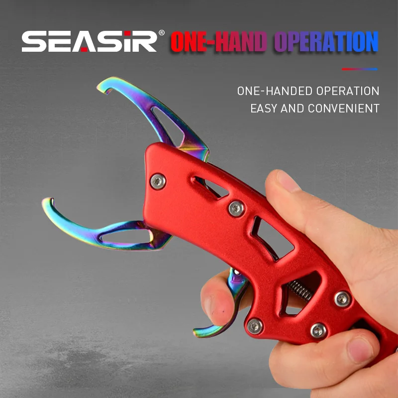SEASIR Pinza de pesca con controlador de titanio, herramienta de pesca de aleación de aluminio, acero inoxidable, señuelo de Pesca de Mar, atrapamoscas - imagen 5