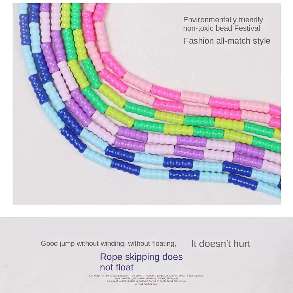 Cuerda de saltar para Fitness, longitud ajustable, segmentada, sin nudos, cuenta suave, antideslizante, duradera, ejercicio en casa - imagen 5