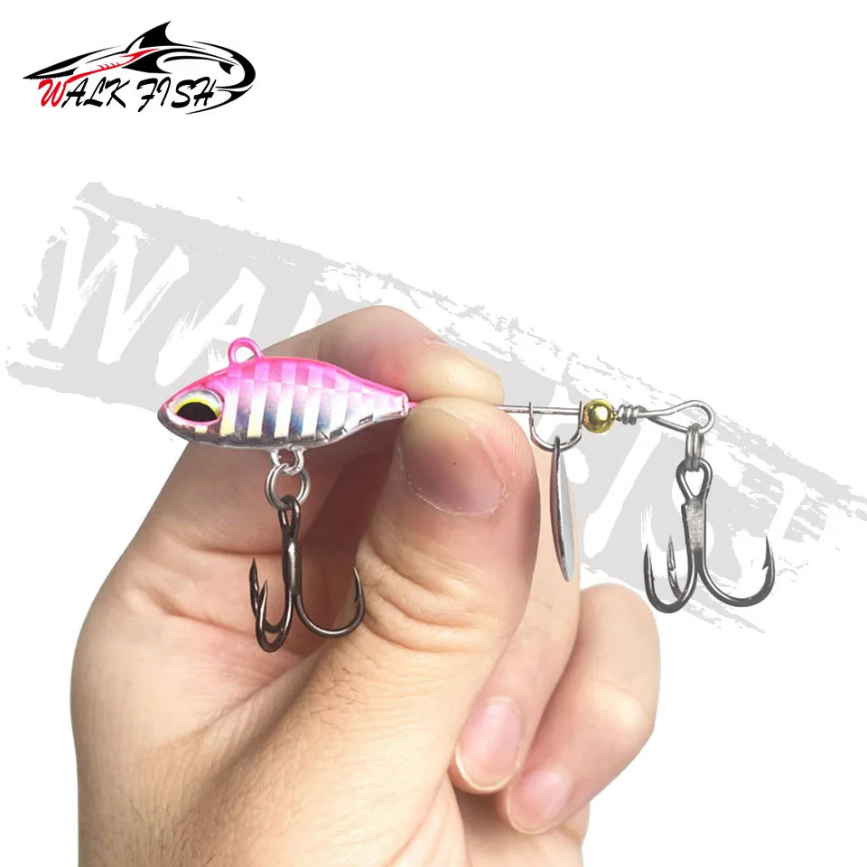WALK FISH-Cebo giratorio de tiro largo VIB, cebo giratorio de 9/12/15g, cuchara de cola giratoria, señuelo de Pesca, plantilla de Tractor, cebos duros de Pesca - imagen 3
