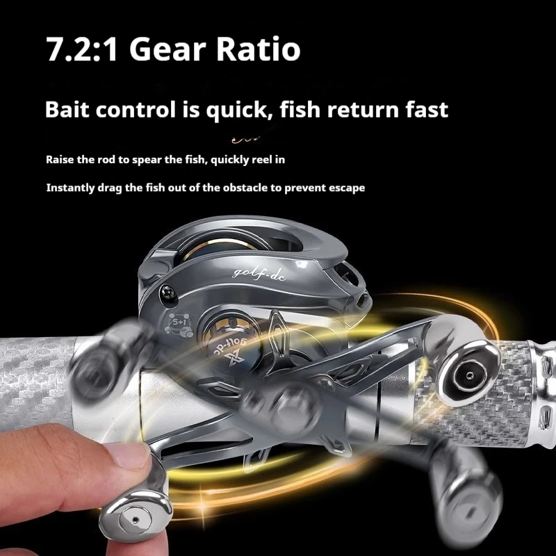 Carrete de pesca Neue XWL con freno dual y línea antiexplosión - imagen 3